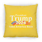 President Trump 2024 Take America Back Large Square Pillow