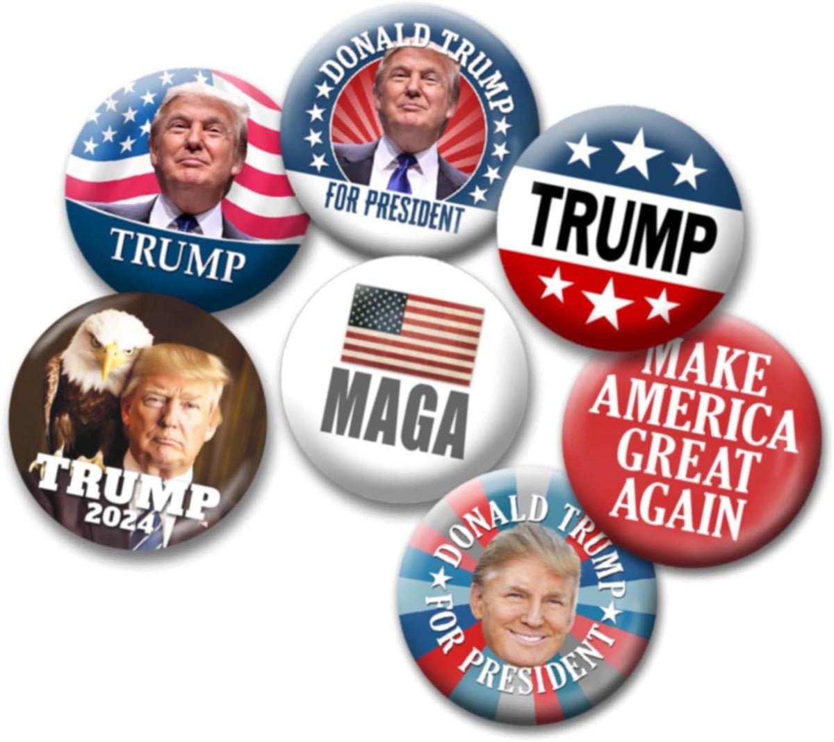 President Trump Campaign Button Collector's Edition 7-Pack President Trump Campaign Button Collector's Edition 7-Pack