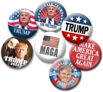 President Trump Campaign Button Collector's Edition 7-Pack