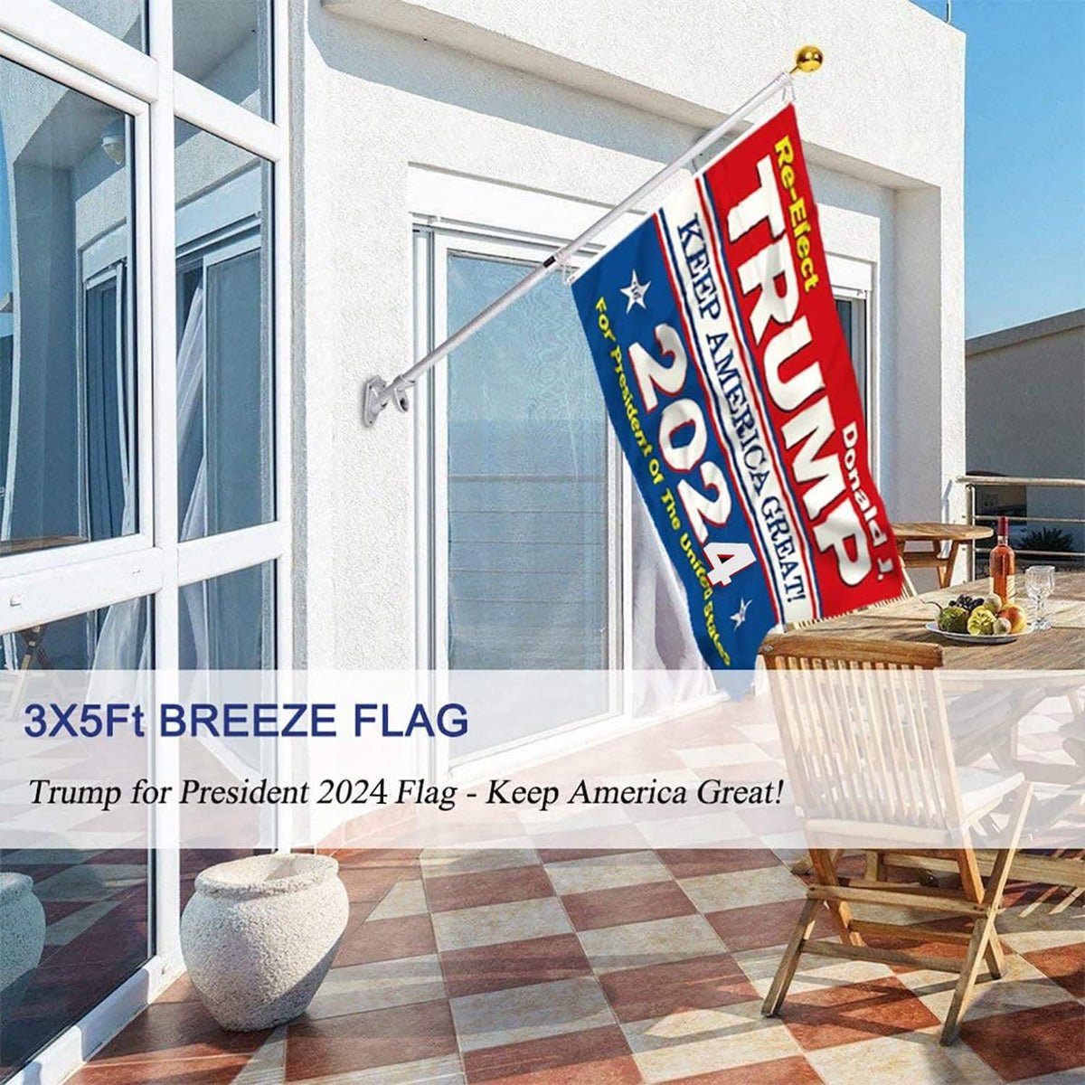 Re-Elect Donald J Trump Keep America Great 2024 Flag Re-Elect Donald J Trump Keep America Great 2024 Flag