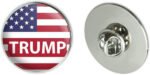 Round American Flag Trump Lapel or Hat Pin. Mens Tie Pin