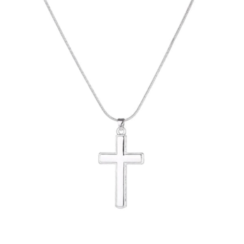 Sterling Silver 47 President “In God We Trust” Cross Necklace