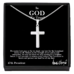 Sterling Silver 47 President “In God We Trust” Cross Necklace
