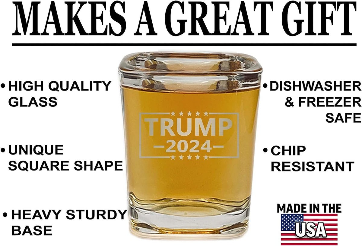 Tactical Square Trump 2024 Shot Glass Tactical Square Trump 2024 Shot Glass