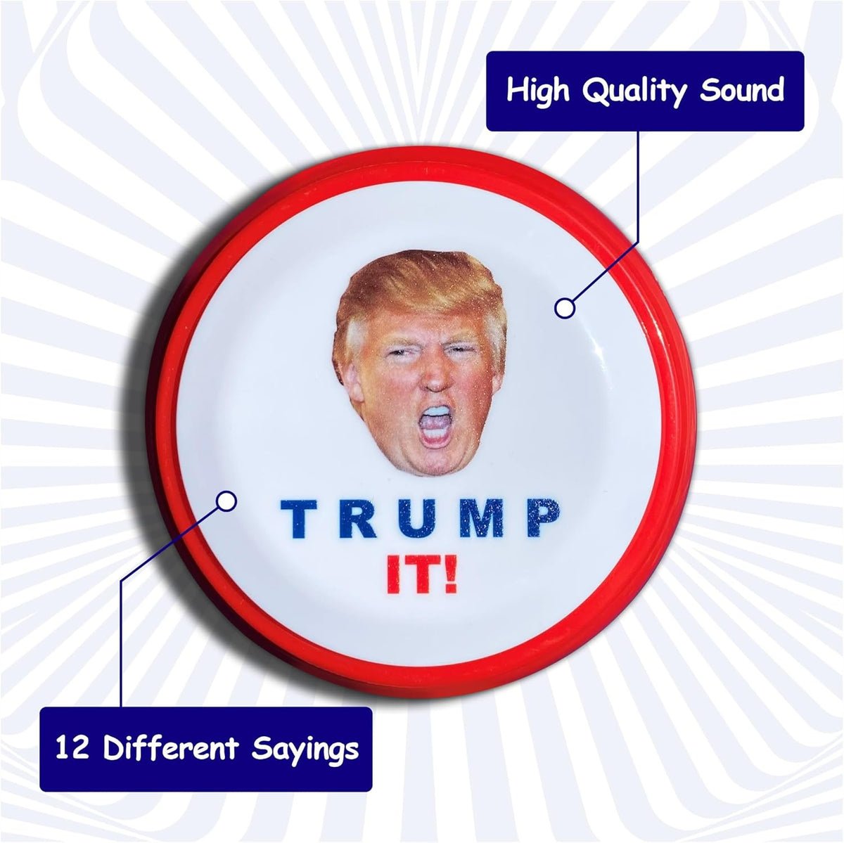 Talking Donald Trump Sound Button-12 Quotes in His Real Voice Talking Donald Trump Sound Button-12 Quotes in His Real Voice