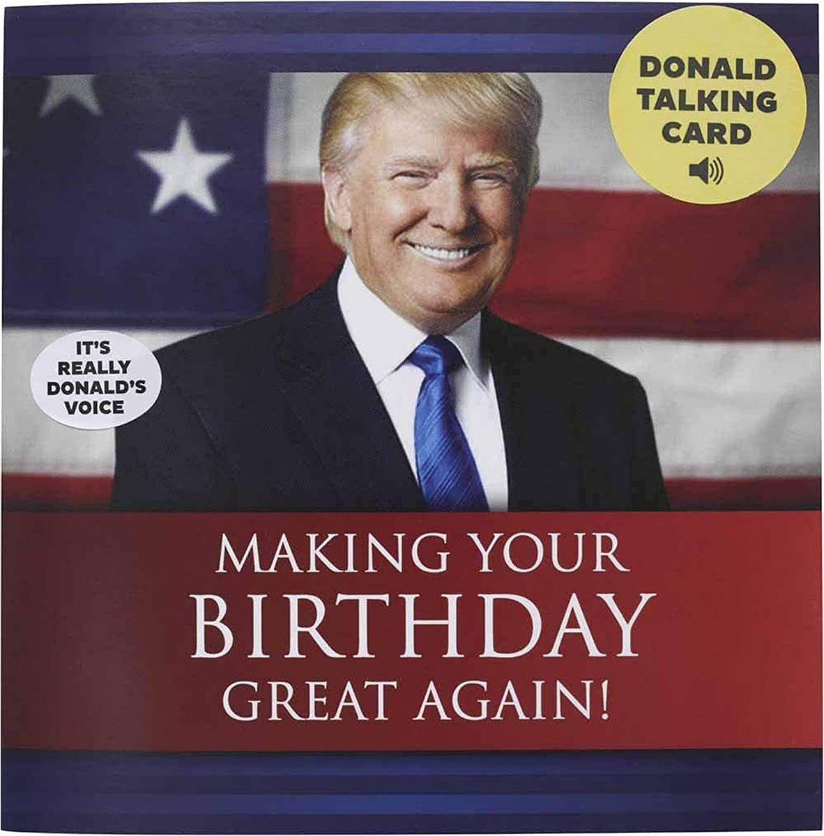Talking Trump Birthday Card - Trump's Voice Funny Birthday Gift for Trump Fans Talking Trump Birthday Card - Trump's Voice Funny Birthday Gift for Trump Fans