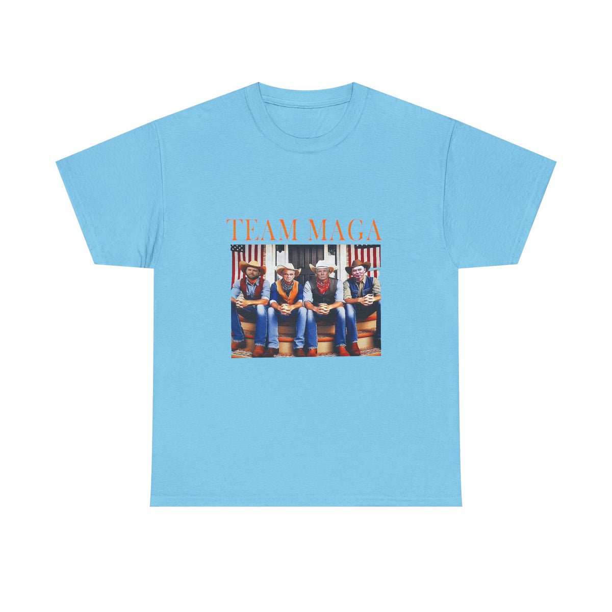 Team MAGA Trump JD Vance Elon and RFK Jr Cowboys Western on White House Porch T-shirt Team MAGA Trump JD Vance Elon and RFK Jr Cowboys Western on White House Porch T-shirt