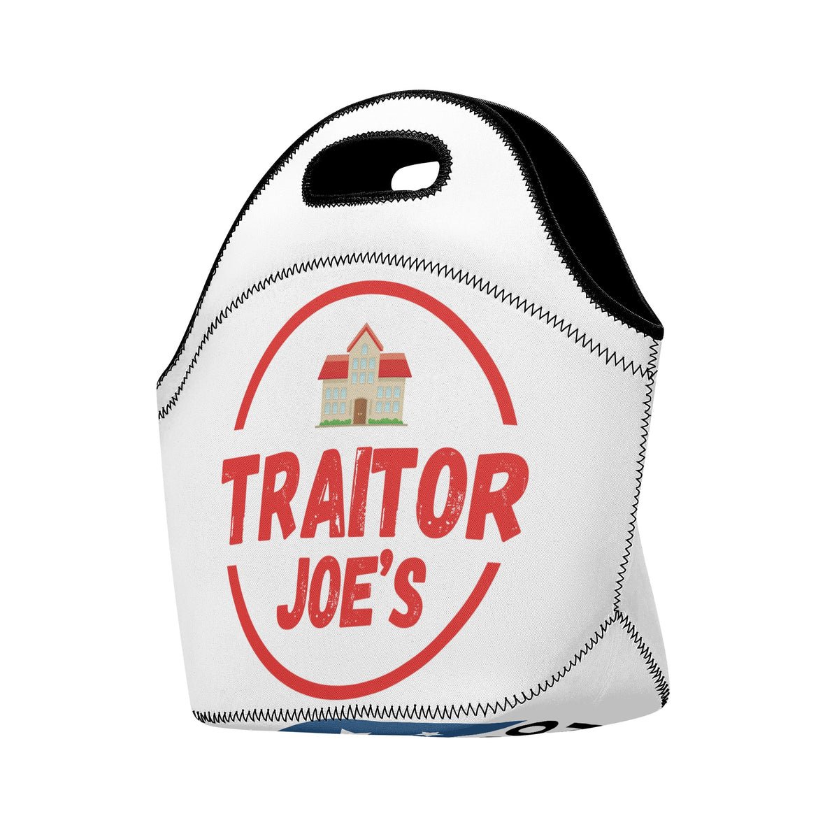 Traitor Joes Anti Joe Biden Printed + Embroidered Neoprene Lunch Bag Lets Go Brandon on bottom Traitor Joes Anti Joe Biden Printed + Embroidered Neoprene Lunch Bag Lets Go Brandon on bottom