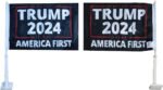 Trump 2024 America First Double Sided 12″x18″ Car Vehicle Flag