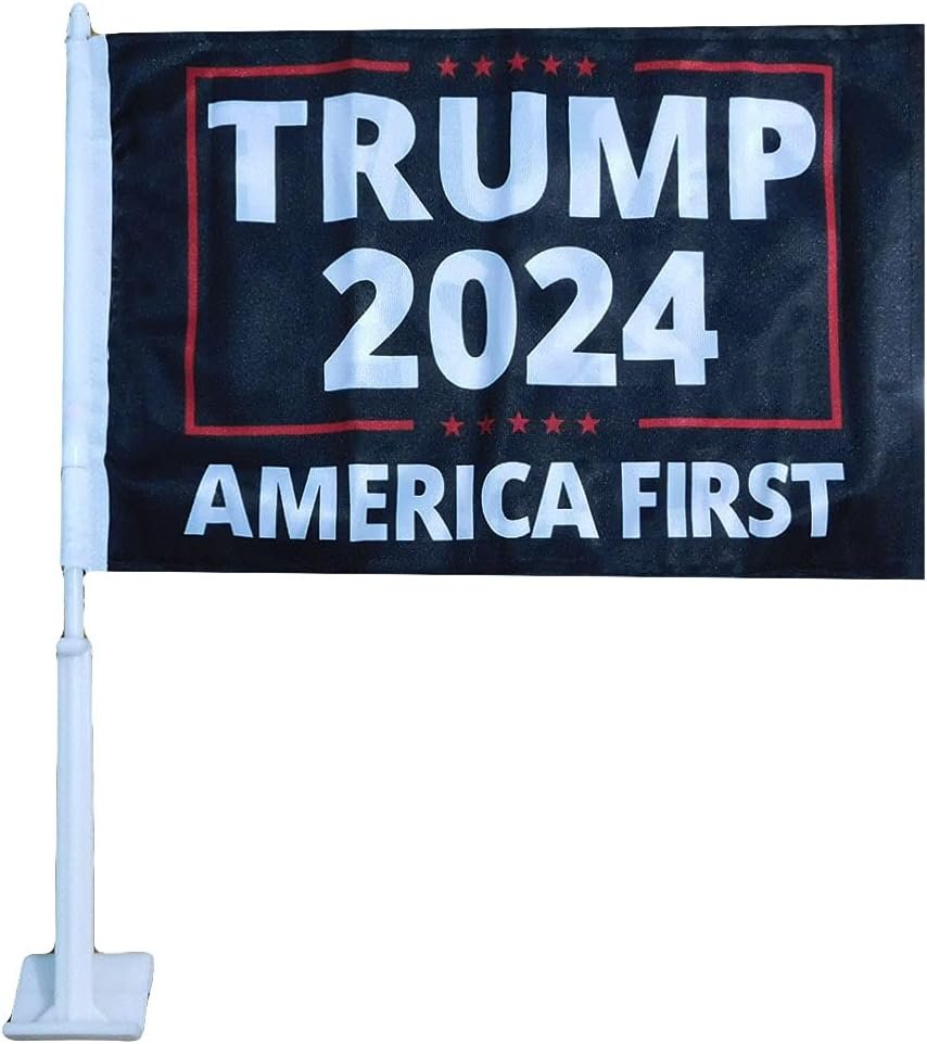 Trump 2024 America First Double Sided 12"x18" Car Vehicle Flag Trump 2024 America First Double Sided 12"x18" Car Vehicle Flag