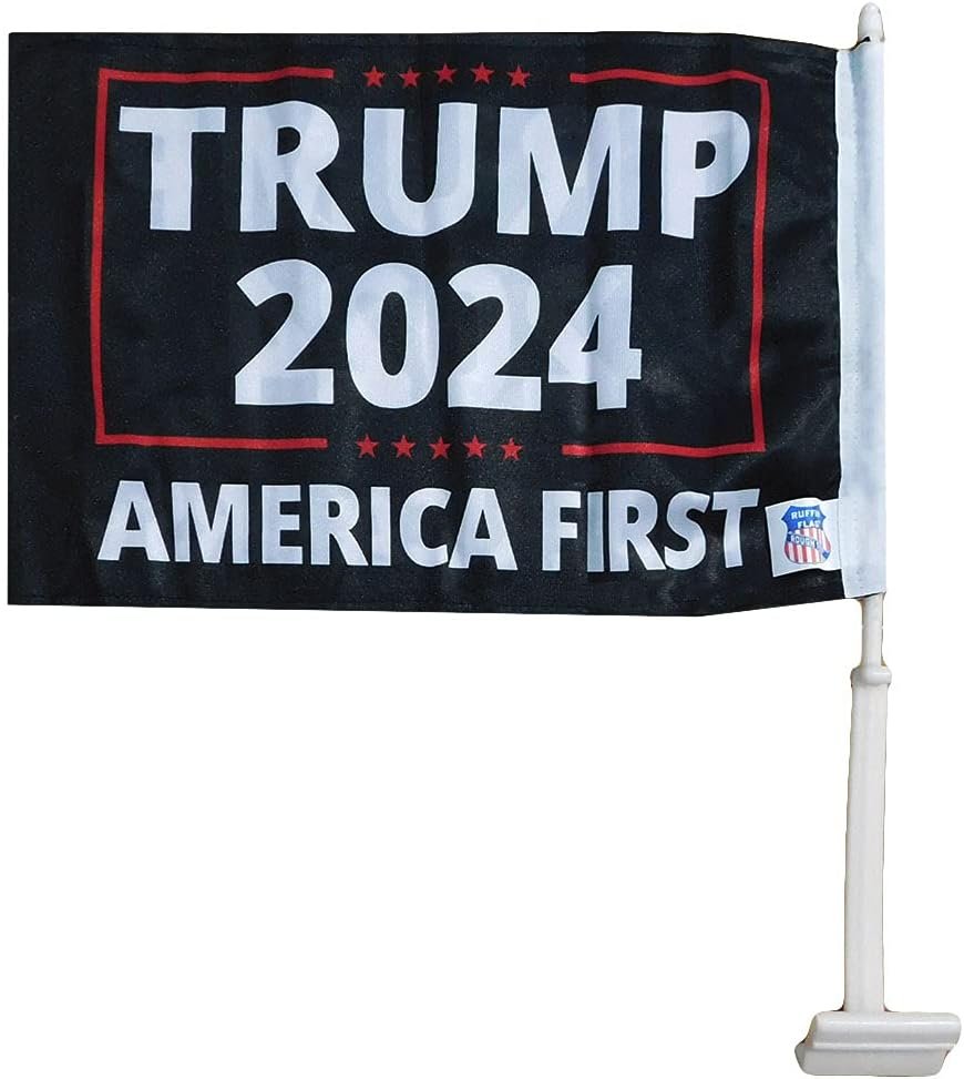 Trump 2024 America First Double Sided 12"x18" Car Vehicle Flag Trump 2024 America First Double Sided 12"x18" Car Vehicle Flag