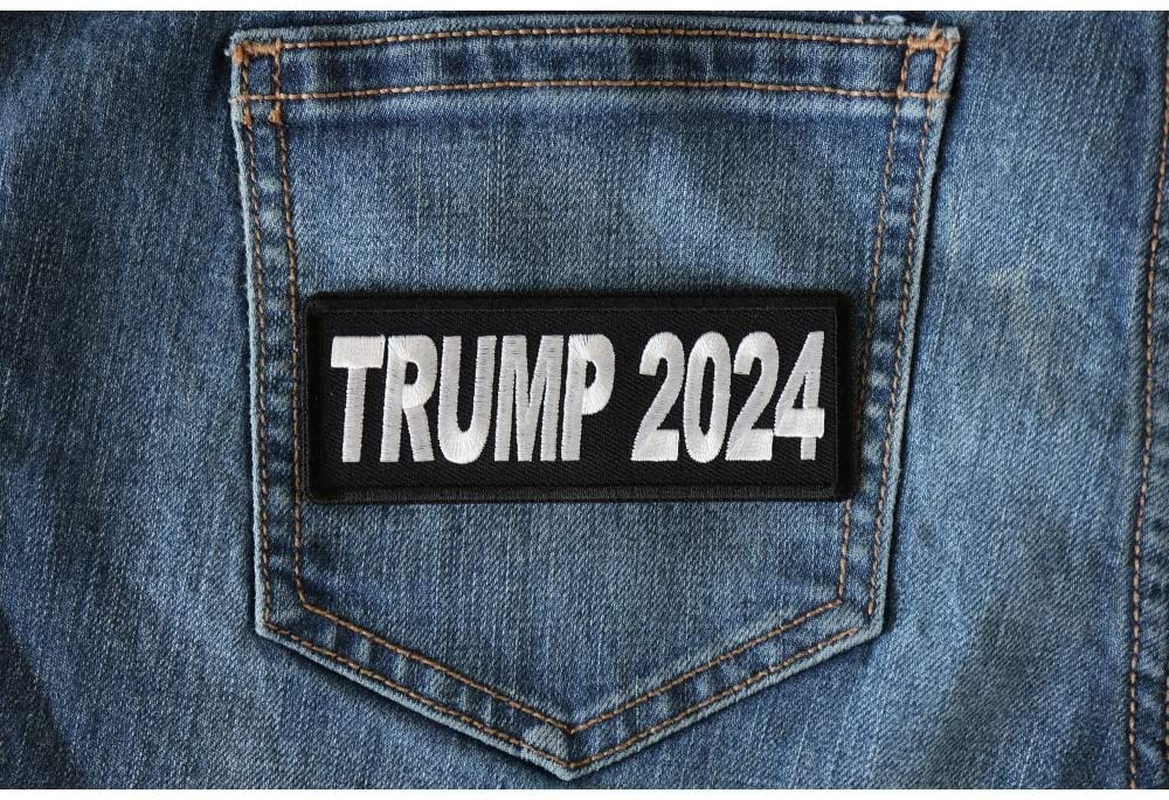 Trump 2024 Patch - 4x1.5 inch - Embroidered Iron on Patch Trump 2024 Patch - 4x1.5 inch - Embroidered Iron on Patch