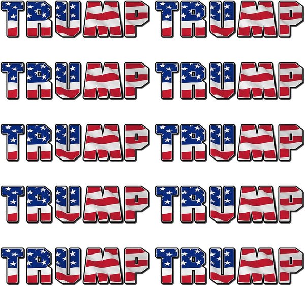 Trump 2024 Sticker American Flag Vinyl Stickers - 10 pack Trump 2024 Sticker American Flag Vinyl Stickers - 10 pack