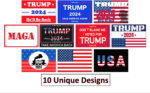 Trump 2024 Stickers – (10 Piece) Trump Sticker Pack – 4″X6″ Patriotic stickers
