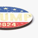 Trump 2024 Wood Coaster Set of 4