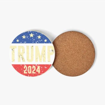 Trump 2024 Wood Coaster Set of 4
