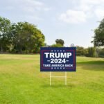 Trump 2024 Yard Sign with Stake Take America Back