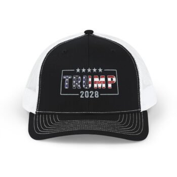 Trump 2028 Embroidered Snapback Trucker Cap – Richardson Mesh back