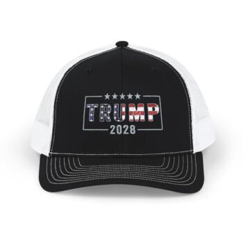 Trump 2028 Embroidered Snapback Trucker Cap – Richardson Mesh back