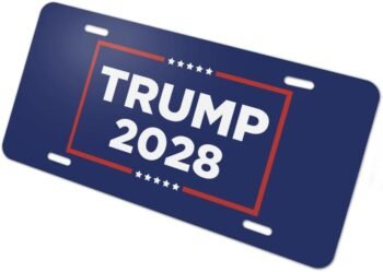 Trump 2028 Metal Vanity License Plate