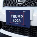 Trump 2028 Metal Vanity License Plate