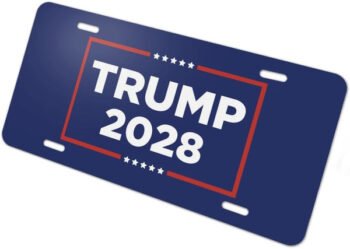 Trump 2028 Metal Vanity License Plate