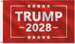 Trump 2028 President MAGA Flag with Brass Grommets 3X5 red