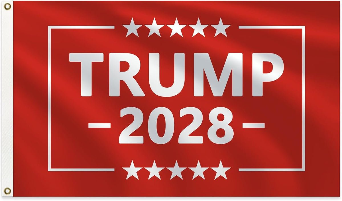 Trump 2028 President MAGA Flag with Brass Grommets 3X5 red Trump 2028 President MAGA Flag with Brass Grommets 3X5 red