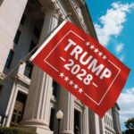 Trump 2028 President MAGA Flag with Brass Grommets 3X5 red