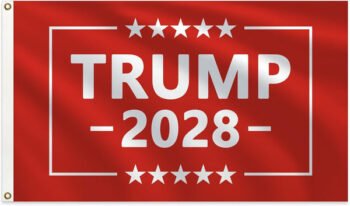 Trump 2028 President MAGA Flag with Brass Grommets 3X5 red