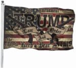 Trump 2nd Amendment Vintage Law and Order Flag