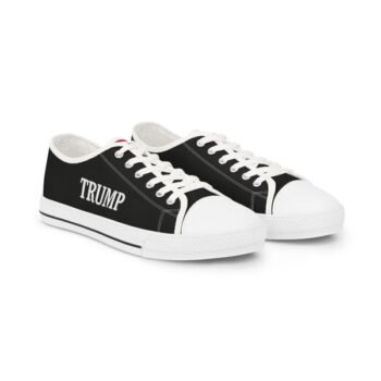 Trump 45-47 Canvas Low Top Sneaker Shoes - Black