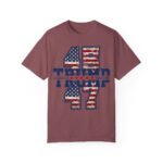 Trump 45 47 T-Shirt American Flag Lettering