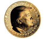 TRUMP FIRST EDITION GOLD BITCOIN COIN 2025