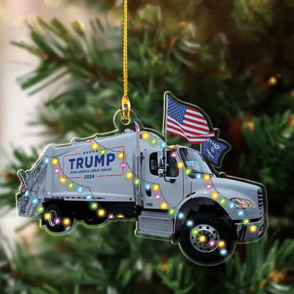 Trump Garbage Truck Ornament 2024 Trump Garbage Truck Ornament 2024