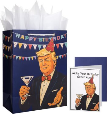 Trump Gift Bag for Christmas or Birthday Wrapping