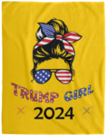Trump Girl 2024 Plush Fleece Blanket – 60×80