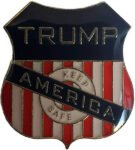 Trump Keep America Safe Shield Shaped Hat / Lapel Pin