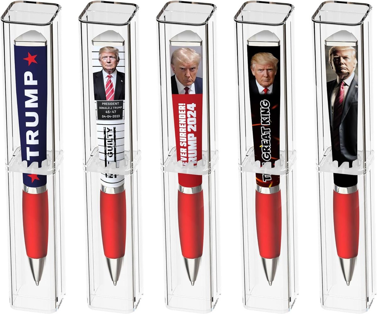 Trump Not Guilty Ballpoint Pen - SET of 5 Pen Collector Set for $35 or $17.95 each Trump Not Guilty Ballpoint Pen - SET of 5 Pen Collector Set for $35 or $17.95 each