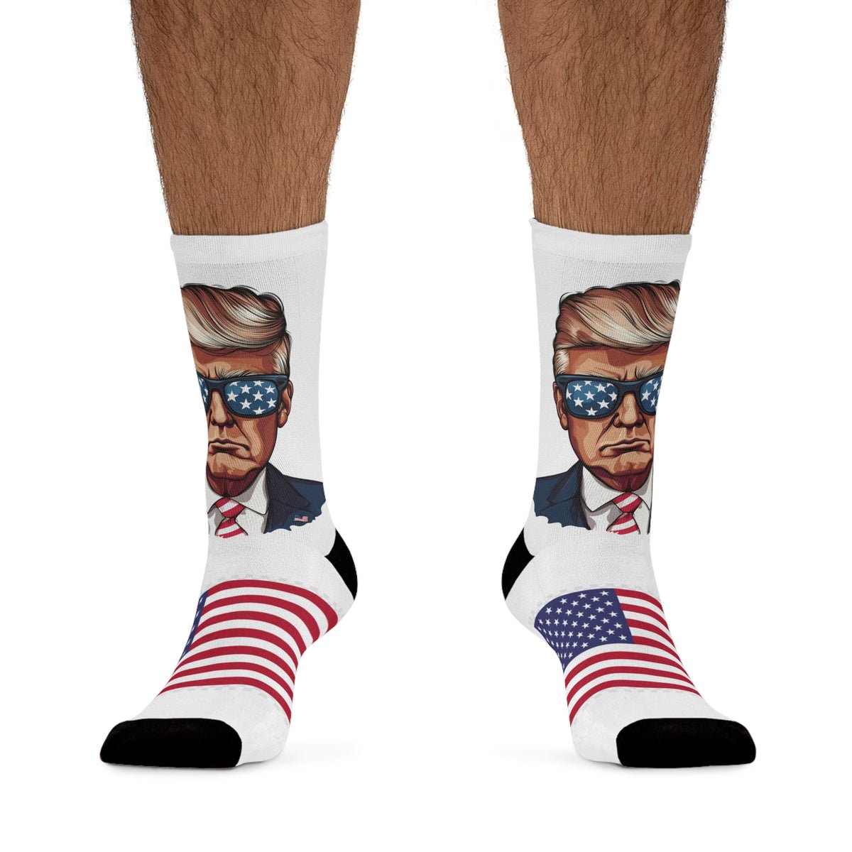 Trump Patriotic Graphic Crew Socks Trump Patriotic Graphic Crew Socks