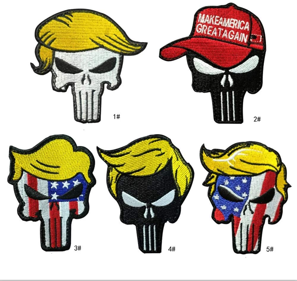 Trump Sew/Iron on Embroidered Patches Pack of 5 Trump Sew/Iron on Embroidered Patches Pack of 5