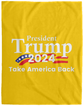 Trump Take America Back 2024 Fleece Blanket - 60x80
