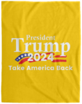 Trump Take America Back 2024 Fleece Blanket – 60×80