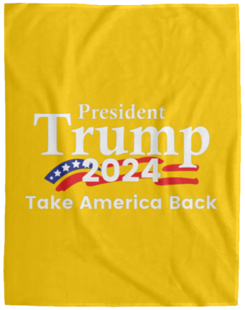 Trump Take America Back 2024 Fleece Blanket - 60x80