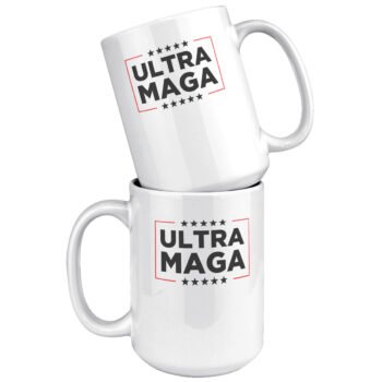 ultra maga white 15oz coffee mug