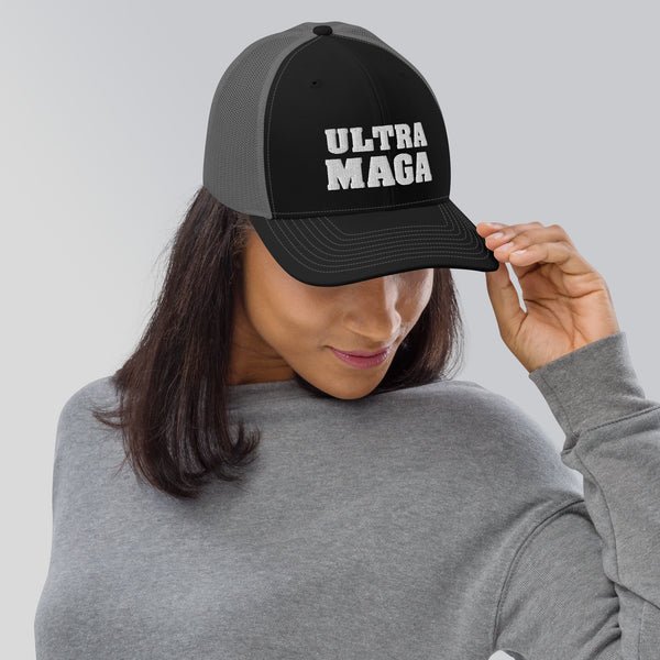 Ultra MAGA White Letters Trucker Cap Ultra MAGA White Letters Trucker Cap
