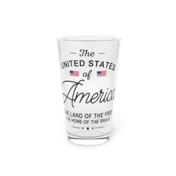 United States of America Patriotic 16oz Pint Glass 1776