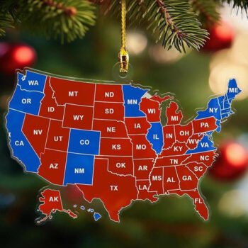 US Election Map 2025 Ornament Trump Wins 2024