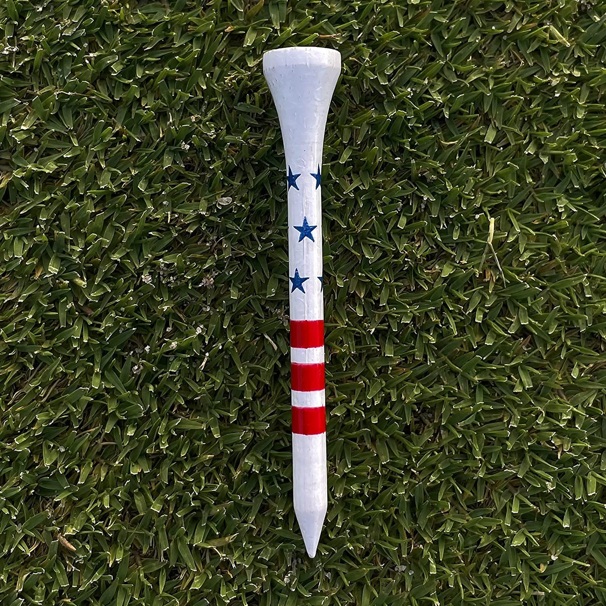 USA Golf Tees - 2-3/4 Inch Tees - American Flag Design USA Golf Tees - 2-3/4 Inch Tees - American Flag Design