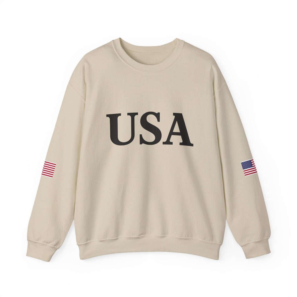 USA Sweatshirt/Sweater American Flag on Sleeves Heavy Blend Crewneck USA Sweatshirt/Sweater American Flag on Sleeves Heavy Blend Crewneck